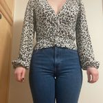 ZARA Long Sleeve Top Cheetah Print Photo 0