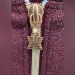 Savage X Fenty Sleep & Shine Glitter Zip Onesie M Shimmer Hooded Rare in EUC Red Size M Photo 9