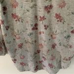 Cloud Chaser  Gray Floral Print Strappy V Neck Top Size Medium Photo 2