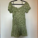 ASTR Green Ditsy Floral Mini Dress, Medium Photo 2