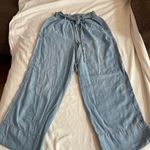 Workshop Republic Clothing  Sz XS Blue Drawstring Cropped Pants Tencel Photo 0