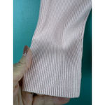 Lauren Ralph Lauren Mock Neck Ribbed Knit Top XL Pink Long Sleeve Stretch Photo 2