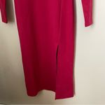 Leith  Dress Long Sleeve Midi Pink Slit Cocktail Casual Neutral Trendy Photo 5