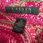 Ralph Lauren Lauren  Women‎ Button Top 1X Pink Paisley Cotton Boho Preppy Coastal Photo 3