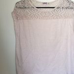 Garage Lightweight Dusty Light Pink Lace Shoulder Top - Size: XS Photo 1