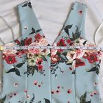 Jessica Simpson Floral Blue Pinup Style Dress Sz 4 Photo 6