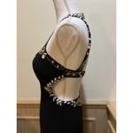 Betsy and Adam Floor Length Prom Dress ~ Black Size 2 ~ Beaded ~ Open Back Photo 7