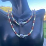 Smokey Quartz Flower Choker Necklace Set Photo 2