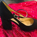 Unisa Black Suede Women's High Heel Shoes With Strap Photo 5