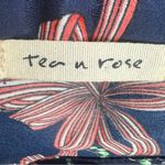 Tea N Rose Ribbons and pearls navy vneck and back dress size small Photo 3