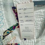 Mystery Embroidered Sleeveless Tunic Top Pintuck Detail White Large Photo 2