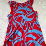Sugar Lips Ohana Bayla Deep V Maxi Dress Women's Size Large 100% Rayon Red, Blue Photo 14