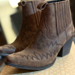 Ariat Women’s Boots Cowboy Leather 6.5 Brown Embroidered Round Toe Photo 0