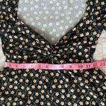 Urban Outfitters Black w/ White & Yellow Floral Details Short Sleeved Romper -XS Photo 5