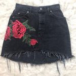 Lee Rose Distressed Denim Jean Skirt Photo 0