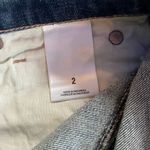 EXPRESS  Floral Embroidered Denim Mini Skirt Size 2 Photo 7