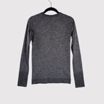 Lululemon Womens Sweater Gray Rest Less Ribbed Knit Thumbhole Pullover Size 6 Photo 1