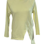 Frank & Eileen  Tee Lab Asymmetrical Crew Neck Sweatshirt Butter Yellow Womens XS Photo 0