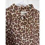 J.Crew prefect cheetah print silk cotton mix button down shirt brown 2 Photo 5