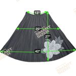 Coated Black Pleated Swing Skirt Gardenia Size 10 Runs Small (26” waist) Photo 6