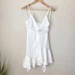 Selfie Leslie NEW NWT‎  Khandi Wrap Ruffle Dress White Tie Waist Women's XL Photo 3