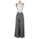 Anthropologie NWT Embroidered Wide-Leg Jumpsuit in Black Floral Motif Overall 2 Photo 4