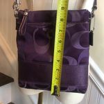 Coach Purple Jacquard Signature C Top Closure Crossbody Tote Shoulder Bag Clutch Photo 10