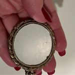 None Vintage Doublesided Monogrammed mirror necklace, Estate Jewelry 11.5”L Photo 3