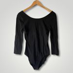 Gap Black Fitted Stretch Tee Boatneck 3/4 Sleeve Snap Closure Bodysuit Photo 1