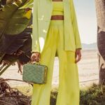 Show Me Your Mumu Neon Yellow Crop Top Womens Size Small Summer Festival Rave Photo 0