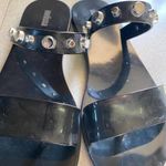 Melissa  Black Love Lip Li Studded Coastal Goth Minimalist Jelly Sandals 6 Photo 3