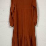 7 For All Mankind Burnt Orange Tiered Maxi Dress Womens S Boho Romantic Prairie Photo 8