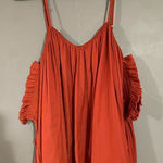Gianni Bini Red Cold Shoulder Spaghetti Strap Top Size Large NWOT Photo 0