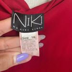 VTG Niki Livas Red Dress Sz 14 Maxi Fairy Whimsygoth Stretch 2000s Vampire Prom Photo 4