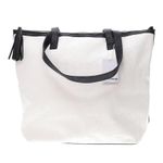 Walter Baker  NWT Carly Bag White Canvas Tote Top Handle Bag Large Photo 1