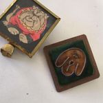 Handmade Lot Of 2 Vintage Brooches  Dog Puppy Hand Crafted Photo 2