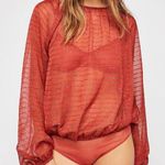 Free People Time To Shine Sheer Bodysuit Photo 0