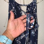 Angie  Blue and White Sleeveless Maxi Dress Photo 4