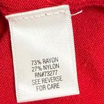 Apt. 9  Women's Vibrant Red V-Neck Sweatshirt Photo 7