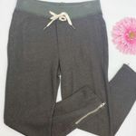 n:philanthropy Cotton French Terry Ankle Zip Jogger Sweatpants: Olive Green Photo 4