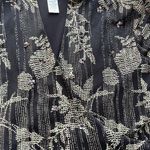 Jones New York Vintage Y2K  long sleeve top floral & sequin pattern size medium Photo 2