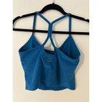 Beyond Yoga  Spacedye Slim Racerback Cropped Tank EUC L Bright Blue Sports Bra Photo 3