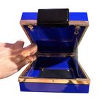 Paris Novelty Acrylic Crossbody Perfume Bottle Purse Blue Photo 3