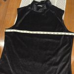 Vintage Velvet Mock Neck Top Black Size XL Photo 4