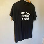 Crewneck Funny Gift for Single Girls Women Medium My Dog Needs A Dad White Photo 2