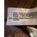 ZARA  Faux Leather Hi Elastic Waist Skinny Ankle Crop Pants Raw Hem XS Brown Photo 9