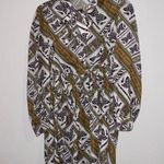 Elf Sack Women’s Size Medium Printed Pattern Dress White Photo 0