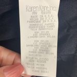 Karen Kane Vintage 90s  Lace Floral Shirt M Black Lined Stretch Long Sleeves Photo 6