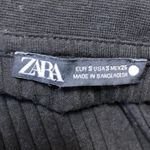 ZARA  Women's Black Sleeveless Rib Knit Collar V Neck Polo Tank Crop Top Size S Photo 2