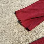 Free People Womens Burgundy Faux Suede Belted Cropped Pants Size: 6 Photo 6